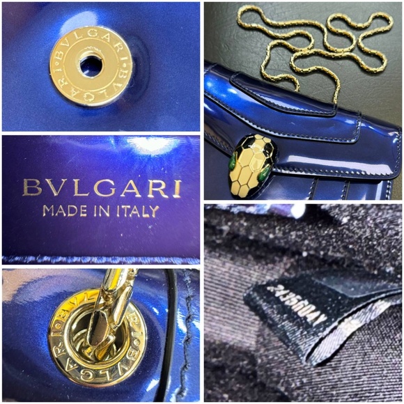 Bvlgari Serpenti Forever Square Crossbody Shoulder Bag Brushed Metallic calf - Picture 12 of 13